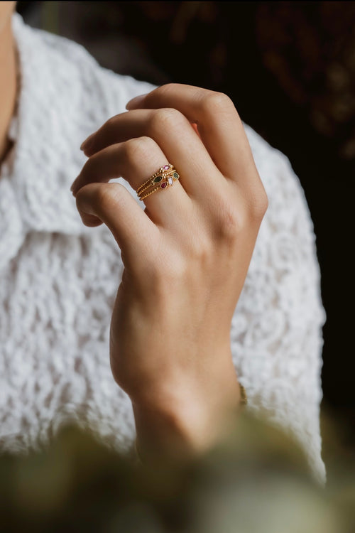 Bague Dahlia Vert